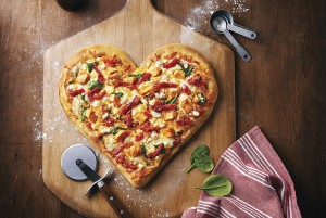 Boston Pizza Heart-Shaped Pizza